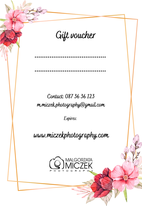 Gift voucher photography service
